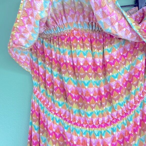 MOSSIMO Y2K Strapless Maxi Dress Boho colorful size Medium - Picture 5 of 8